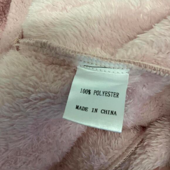 Brand New Zesica Women's Medium Pink Plush Teddy Button Up Jacket Coat - Picture 12 of 13